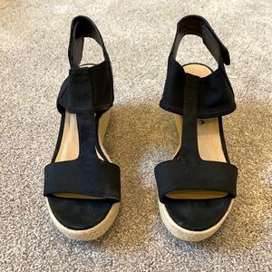 Only worn once! Black Moda Spana wedges